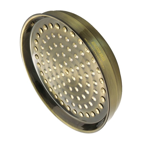 Kingston Brass Shower Head, Antique Brass, Wall Mount K124A3